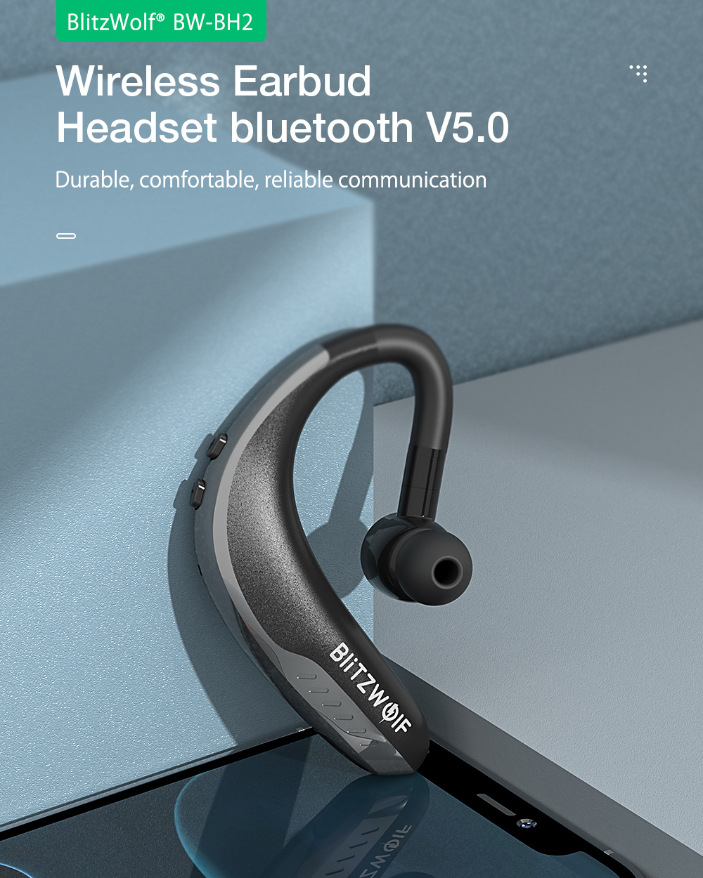 Blitzwolf BW-BH2 headset for cals