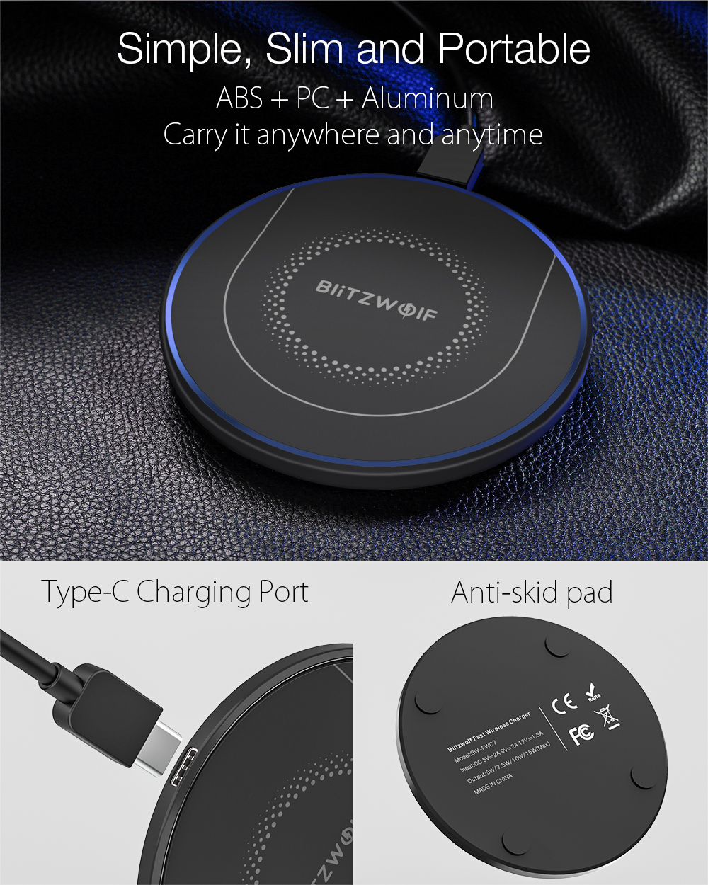 BlitzWolf BW-FWC7 QI wireless charger