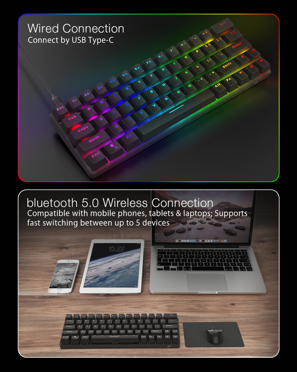 Blitzwolf Bw Kb1 Gamer Keyboard Mechanical Keys Rgb Led L