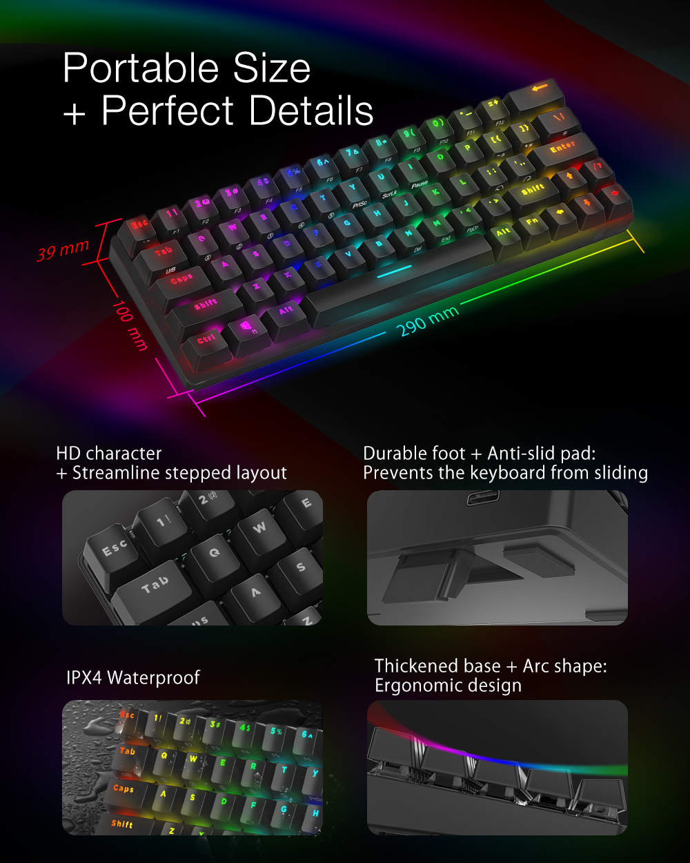 Blitzwolf Bw Kb1 Gamer Keyboard Mechanical Keys Rgb Led L