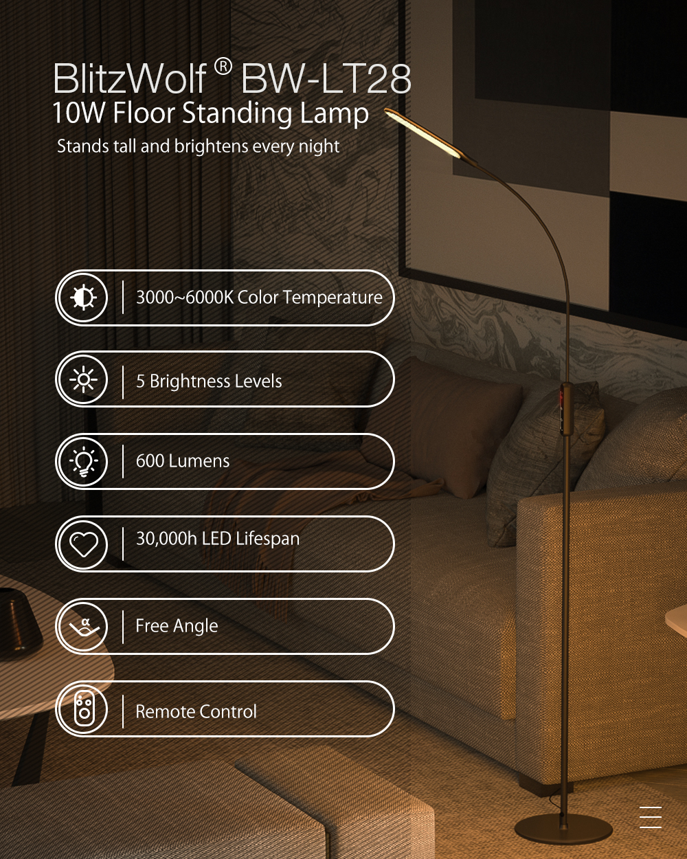 wolf floor lamp