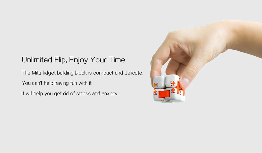 New Arrival Original Xiaomi Mitu Cube Spinner 5 Colors Finger Bricks Portable