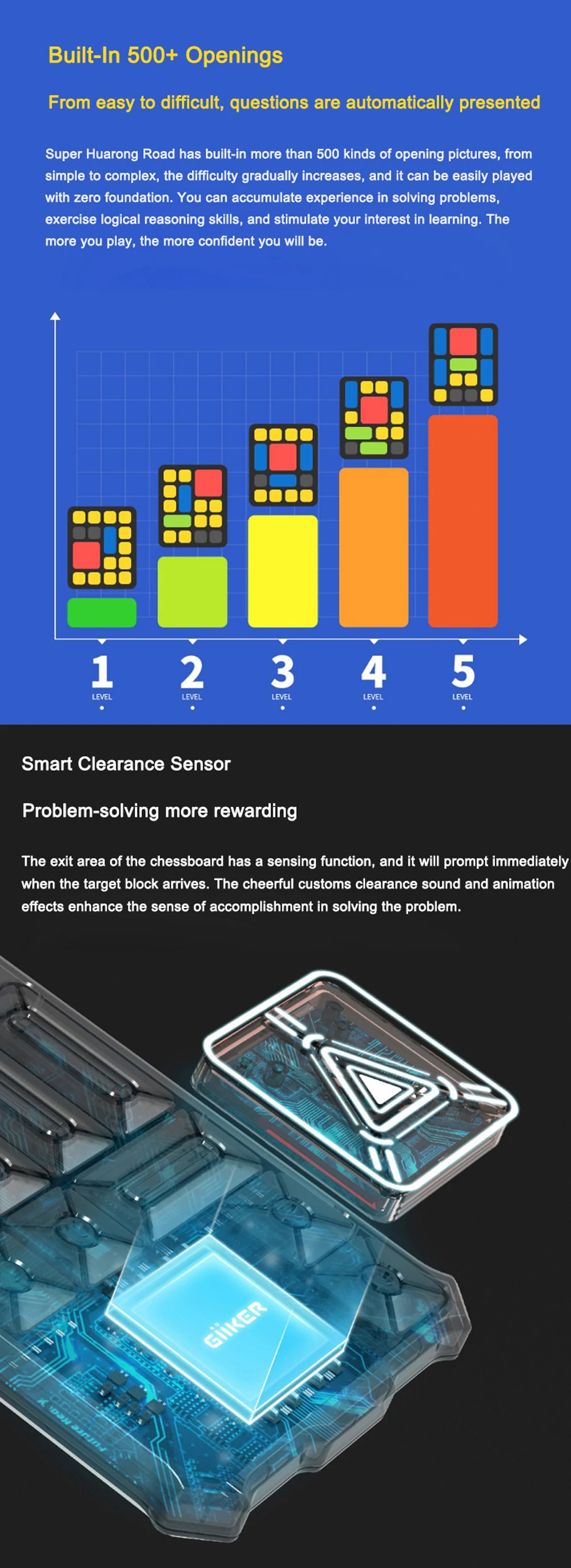 Giiker Super Slide Huarong Road Smart Sensor Game 500+ Levelled UP